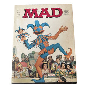 Mad Magazine No. 114 Oct 1967 USA Humor/Satire Court Jester Cover Vintage - Good